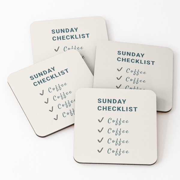 Item preview, Sunday Coffee Checklist designed and sold by Alex Mercer.