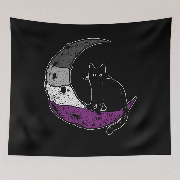 Item preview, Asexual Moon Cat designed and sold by Clara Hollins.