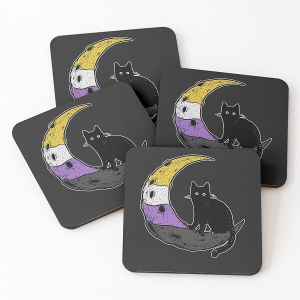 Item preview, Nonbinary Moon Cat designed and sold by Clara Hollins.