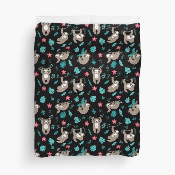 Cute Sloth Pattern Duvet Cover