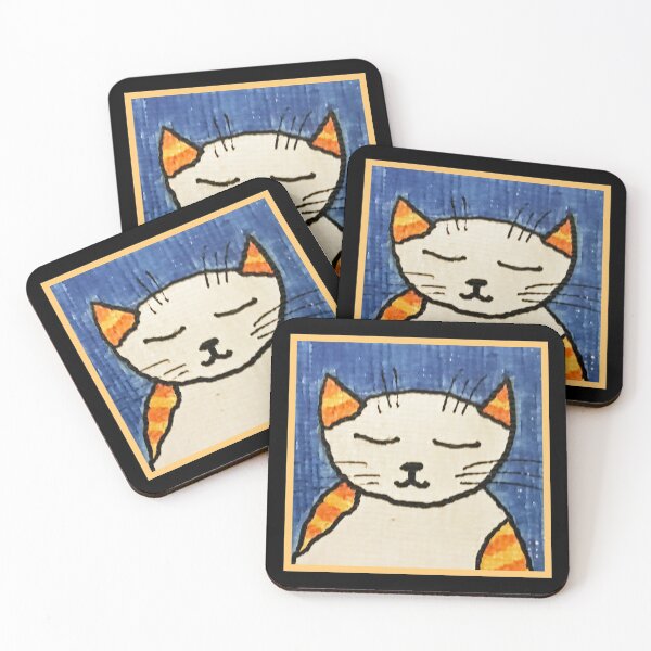 Item preview, Whimsical Cat Portrait #8 designed and sold by ErinBrieArt.