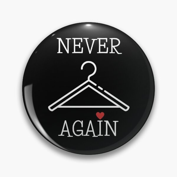Item preview, Never again pro choice coat hanger black designed and sold by daguilon.