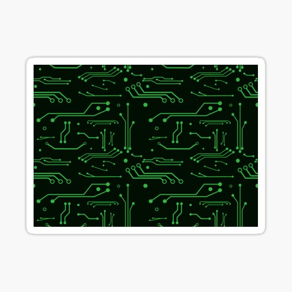 Green Circuits Sticker