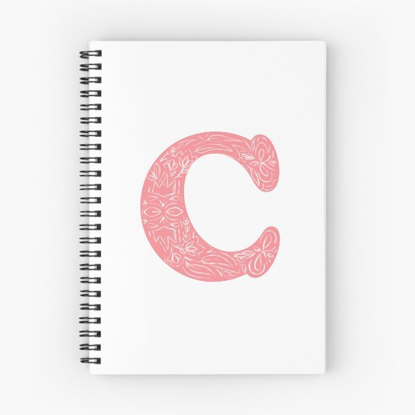 Item preview, C Initial / Monogram - Pink Floral designed and sold by MessyBestie.