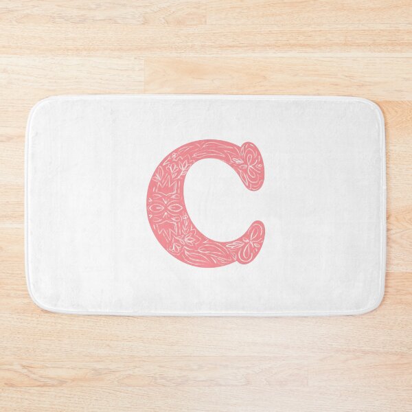 Item preview, C Initial / Monogram - Pink Floral designed and sold by MessyBestie.