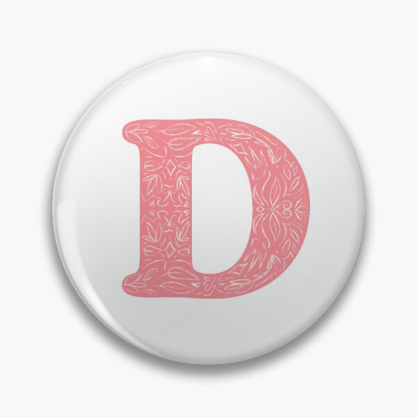 Item preview, D Initial / Monogram - Pink Floral designed and sold by MessyBestie.