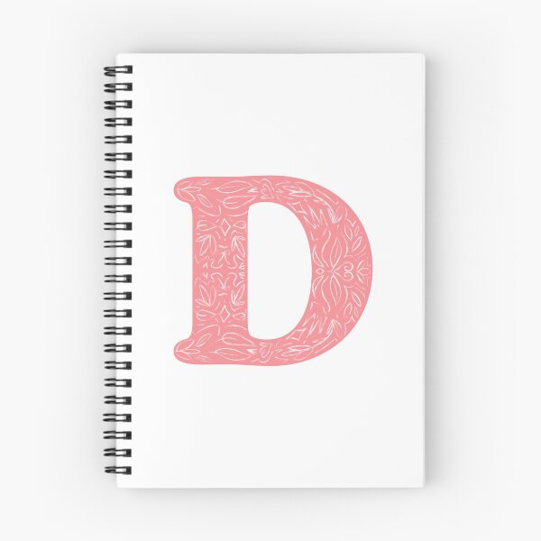 Item preview, D Initial / Monogram - Pink Floral designed and sold by MessyBestie.
