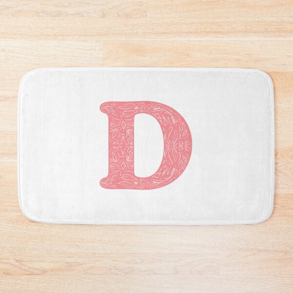 Item preview, D Initial / Monogram - Pink Floral designed and sold by MessyBestie.