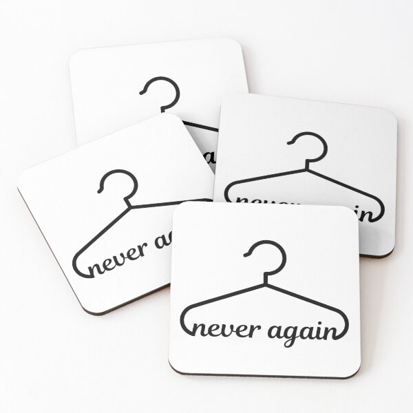 Item preview, Never again coat hanger pro choice white designed and sold by daguilon.