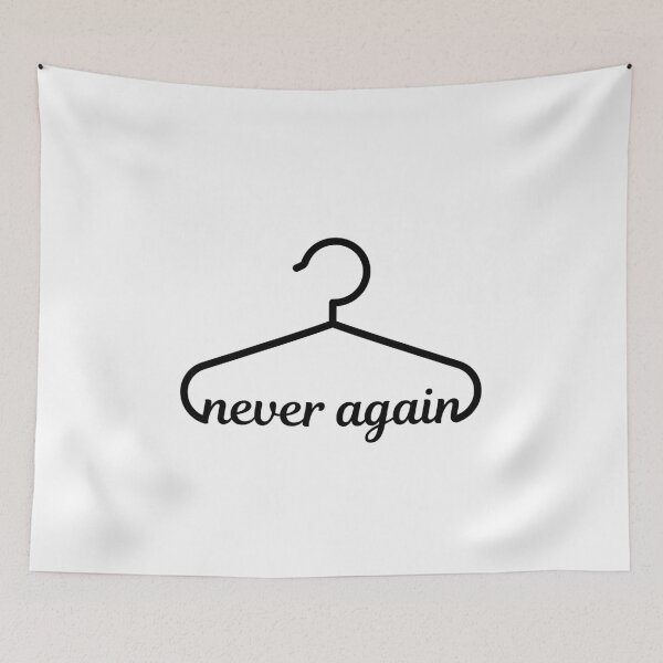 Item preview, Never again coat hanger pro choice white designed and sold by daguilon.
