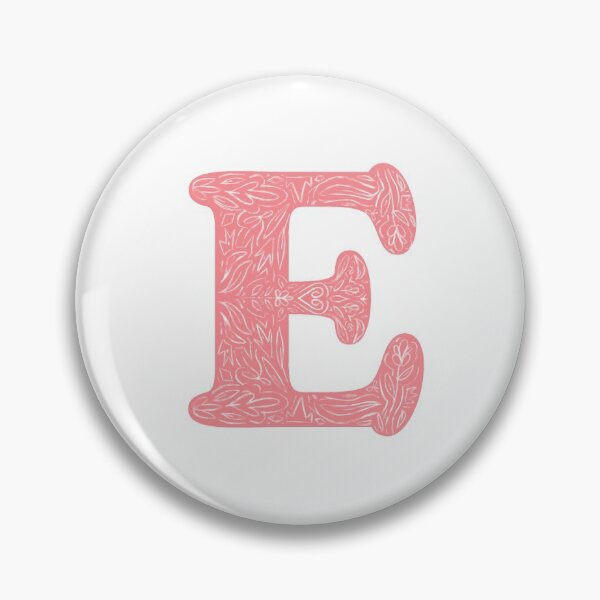 Item preview, E Initial / Monogram - Pink Floral designed and sold by MessyBestie.