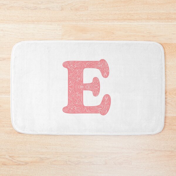Item preview, E Initial / Monogram - Pink Floral designed and sold by MessyBestie.