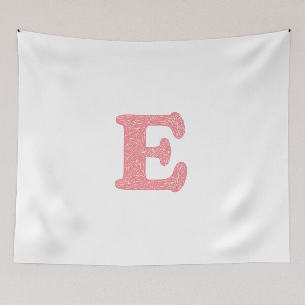 Item preview, E Initial / Monogram - Pink Floral designed and sold by MessyBestie.