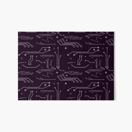 Purple Circuits Art Board Print