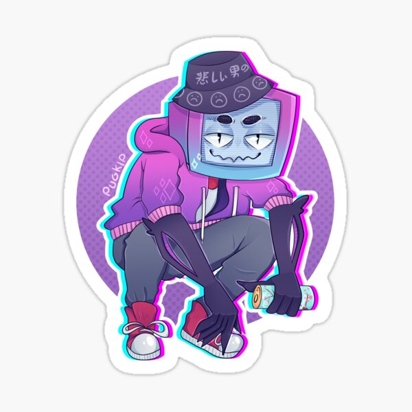 Pyrocynical Sticker By Megswegs Redbubble - pyrocynical roblox account