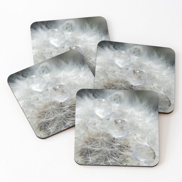 Item preview, dandelion close up, with dew drops designed and sold by Stephanie  Skeem.