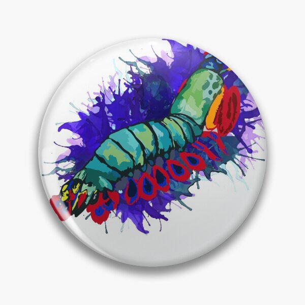 Artikelvorschau, Rainbow Peacock Mantis Shrimp Blue Splash Marine Lover Gift entworfen und verkauft von Heidi Designs.