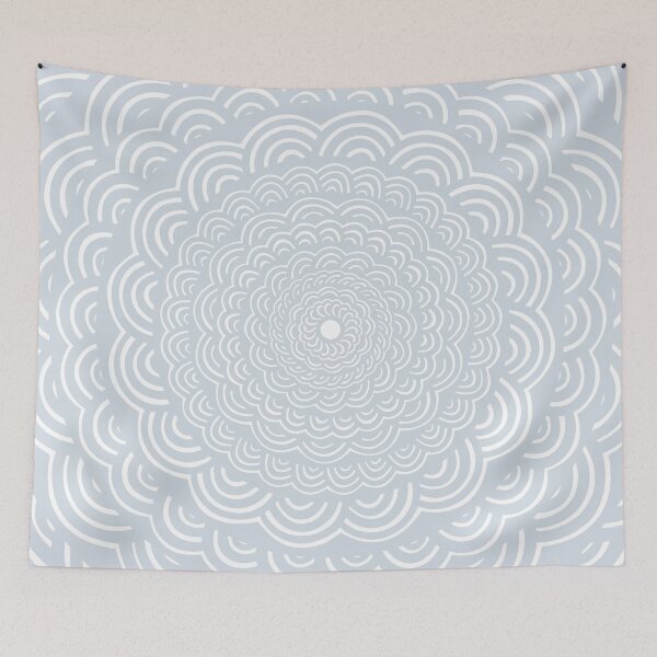 Item preview, Spiral Floral Mandala Maze Pattern Design // Light Gray Color designed and sold by AEJdesign.