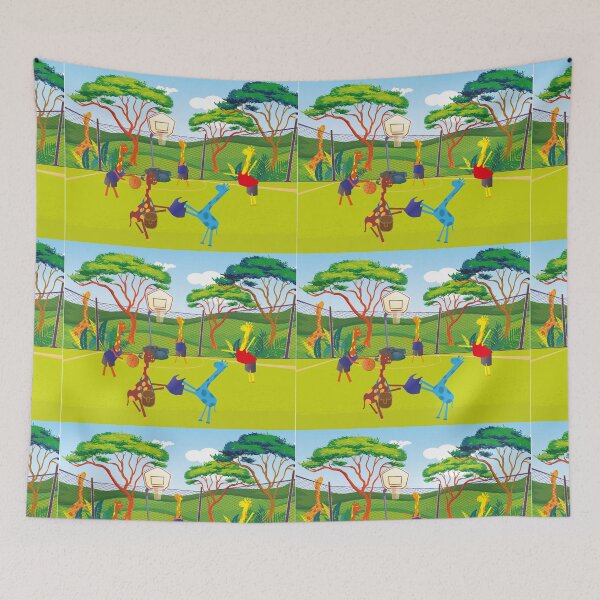 Item preview, Giraffes love to play basketball, too! designed and sold by bluegiraffekids.