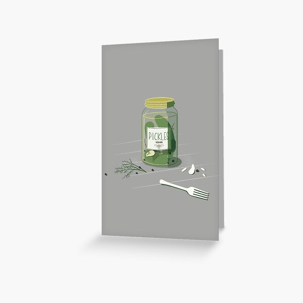 Kosher Pickles Greeting Card