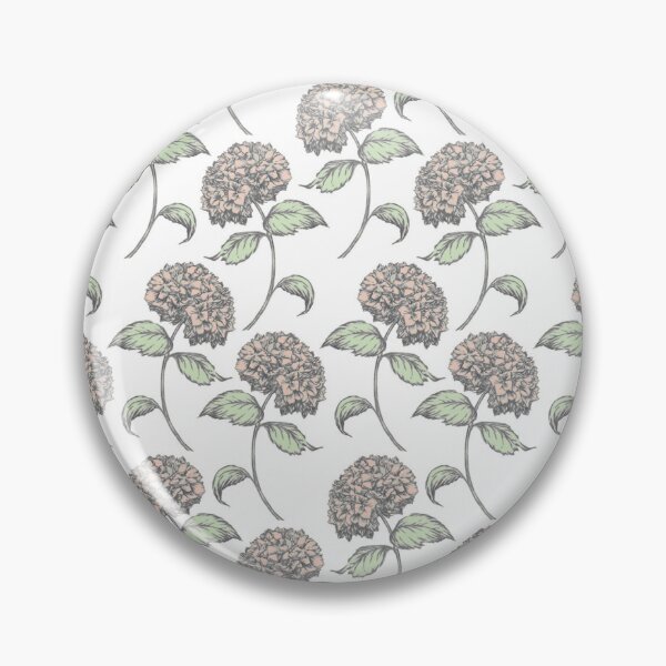 Item preview, Hydrangea Vintage Floral Pattern Green Pink designed and sold by jeff-jones.
