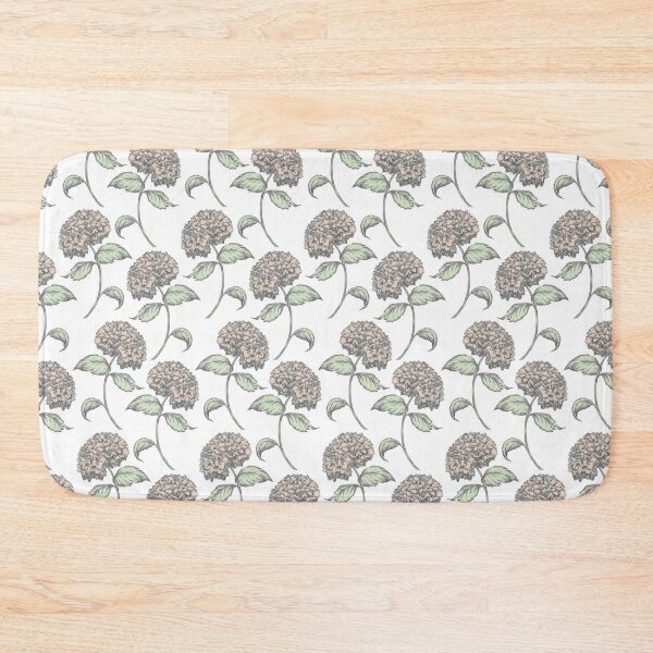 Item preview, Hydrangea Vintage Floral Pattern Green Pink designed and sold by jeff-jones.