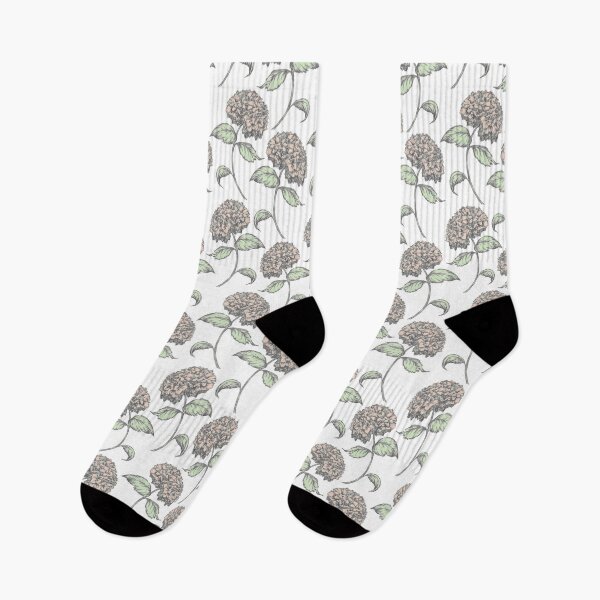 Item preview, Hydrangea Vintage Floral Pattern Green Pink designed and sold by jeff-jones.