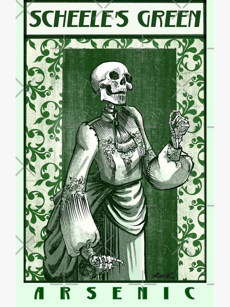 Thumbnail 3 of 3, Sticker, Deadly green, the arsenic lady. designed and sold by HollyPierson.