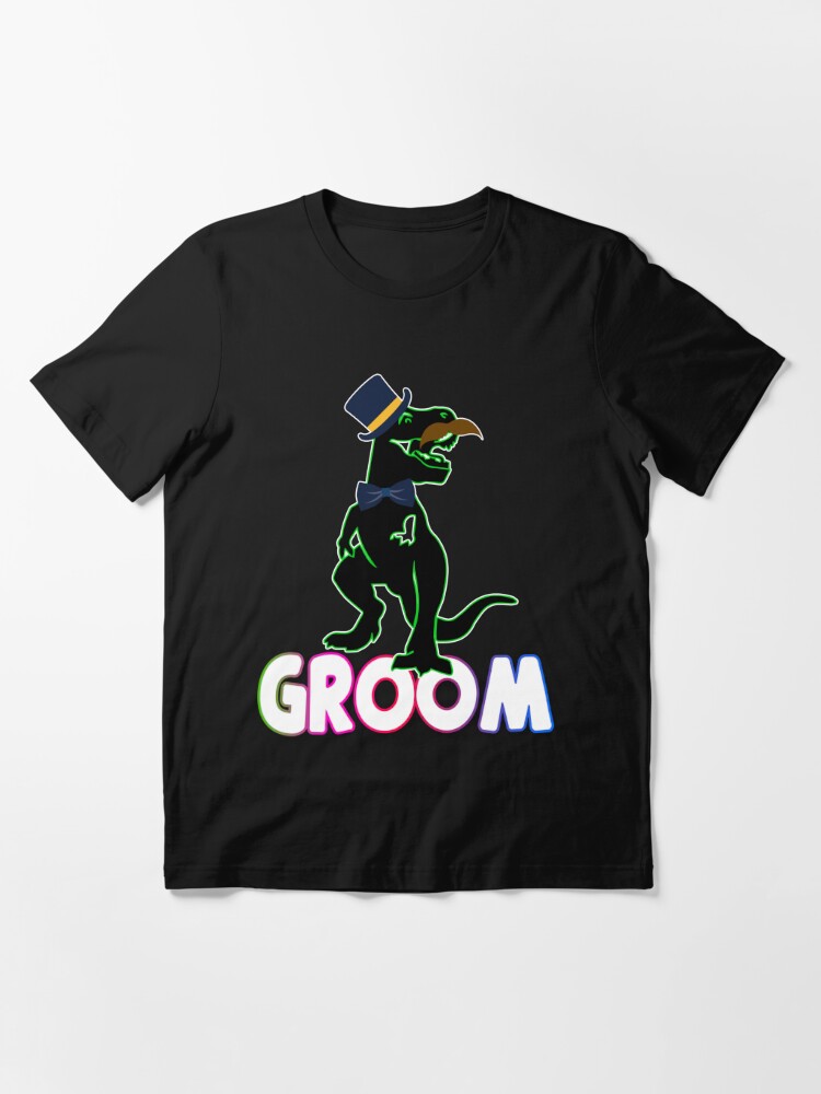 Groom Dinosaurs Love Wedding Engagement Couple Matching Essential T-Shirt
