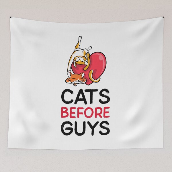Item preview, Cats before guys - Cats come first in my heart designed and sold by LidaRayArt.
