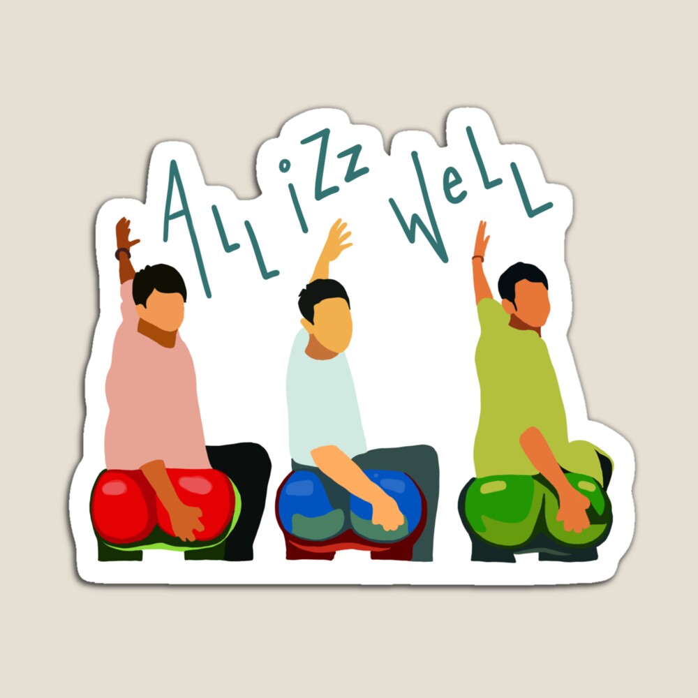 3 Idiots All Izz Well Magnet