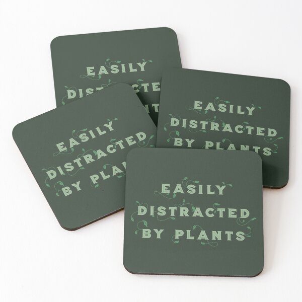 Item preview, Easily Distracted By Plants Typography Art designed and sold by neopop.