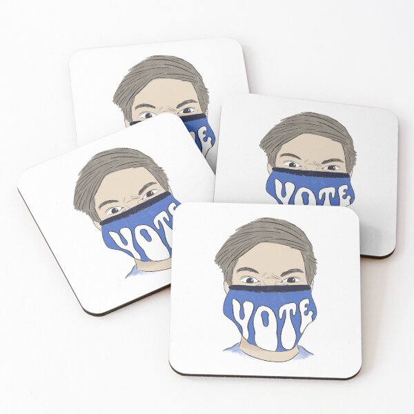 Item preview, Weston Koury Vote Mask Illustration designed and sold by CJRondeau.