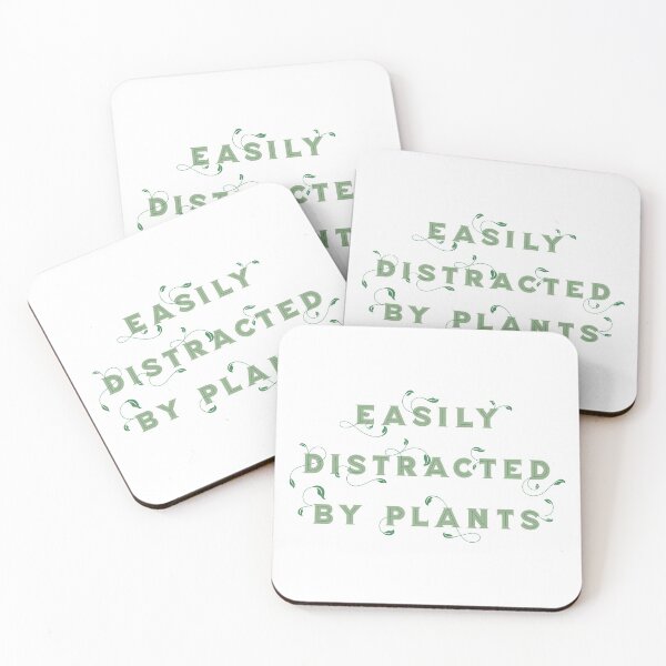 Item preview, Easily Distracted By Plants Typography Art White Background designed and sold by neopop.