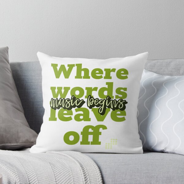 Item preview, music begins where words leave off designed and sold by LidaRayArt.
