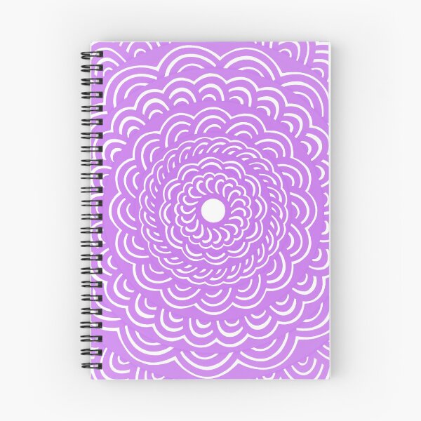 Item preview, Spiral Floral Mandala Maze Pattern Design // Bright Magenta Purple Color designed and sold by AEJdesign.