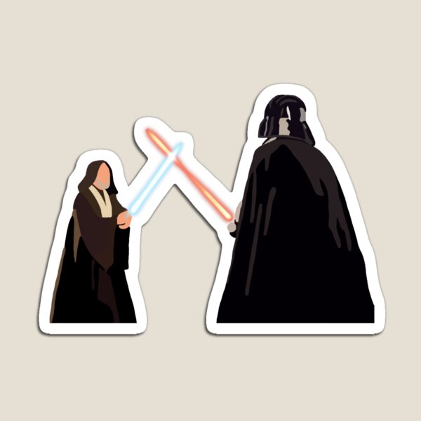 Vista previa del artículo con la obra «Obi Wan contra Darth Vader», diseñado y vendido por Taycreates2.