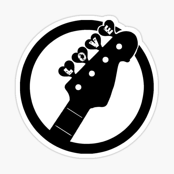 Love Bass Headstock Sticker For Sale By Guitarswitch Redbubble 0444