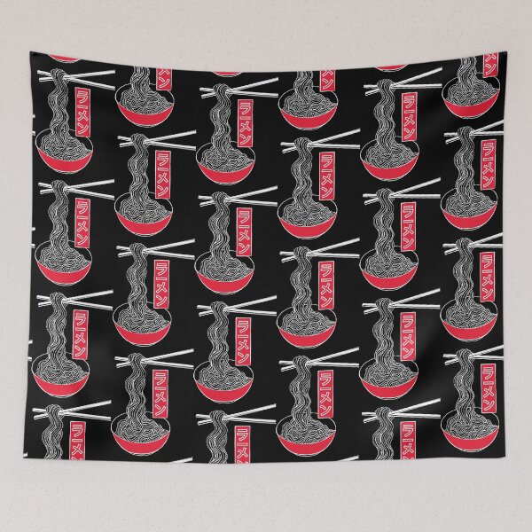 Item preview, Ramen logo red and white on black designed and sold by Graphologic.