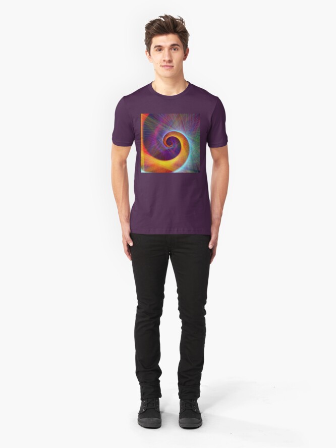 Alternate view of Fibonacci spiral, linify Slim Fit T-Shirt