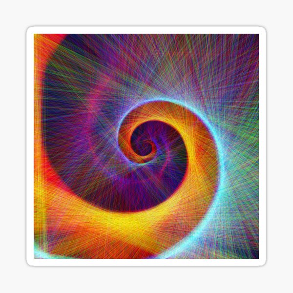 Fibonacci spiral, linify Sticker