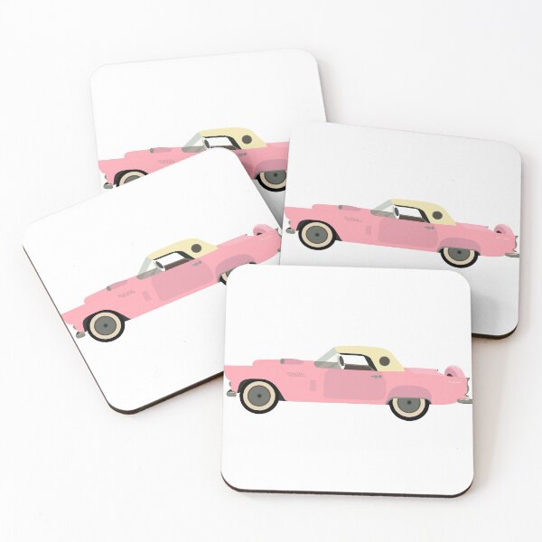 Item preview, pink vintage car design designed and sold by withlovepiper.