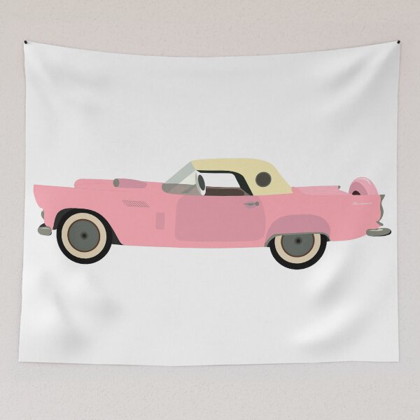 Item preview, pink vintage car design designed and sold by withlovepiper.