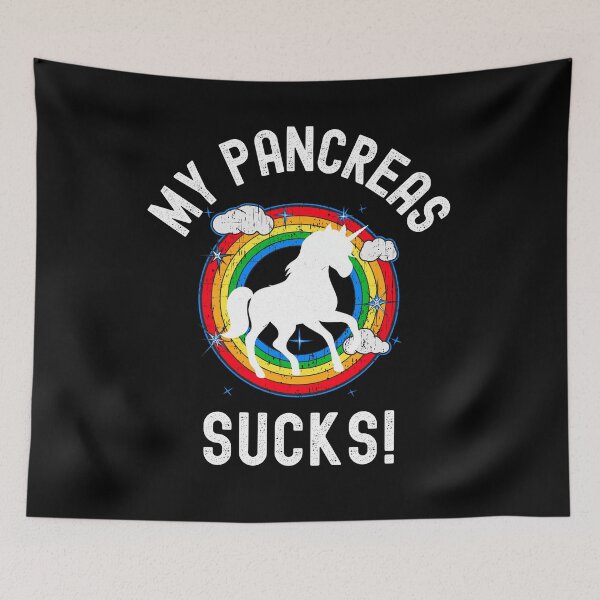 Item preview, My Pancreas Sucks Type One Diabetes Unicorn  designed and sold by LOVECURIO.