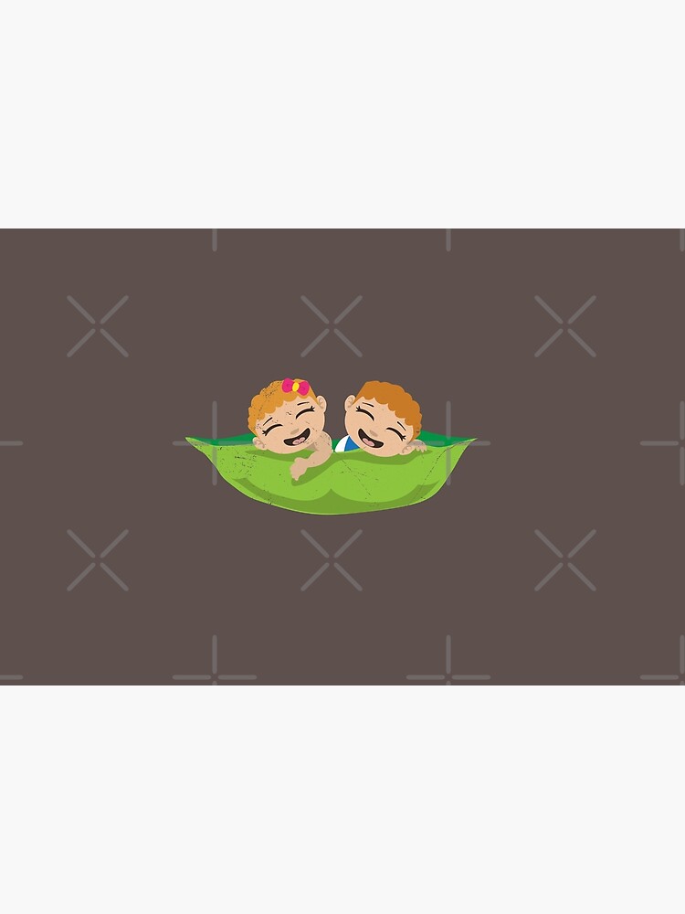 Disover Twins Girls Two Peas in a pod Twin Babies Gift Bath Mat