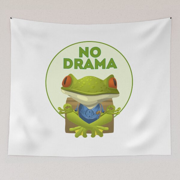 Item preview, Yoga Frog - No Drama designed and sold by MerchActually.