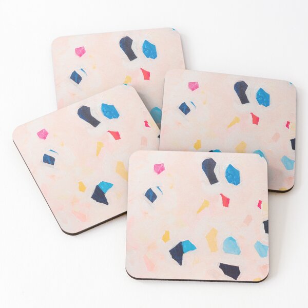 Item preview, Abstract blush art  -  pebbles designed and sold by Ilze Lucero.