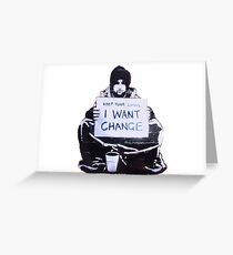 Banksy: Change Greeting Card