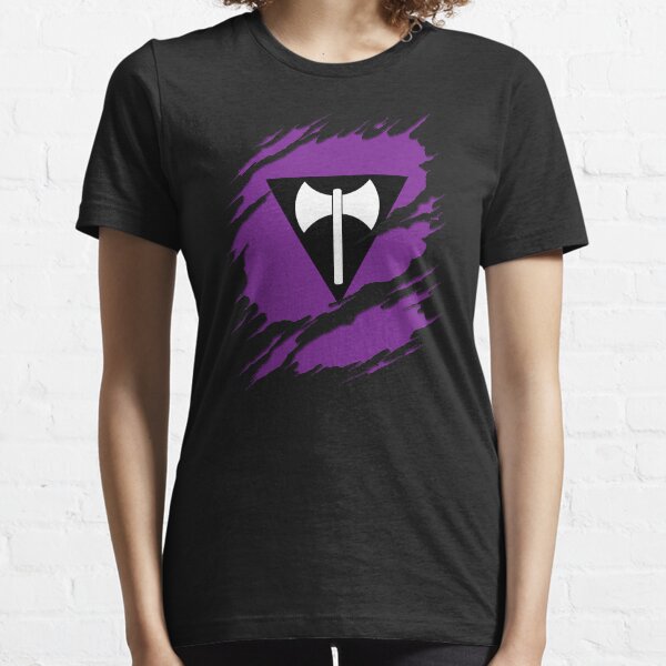 Lesbian Labrys Pride Flag Ripped Reveal Essential T-Shirt