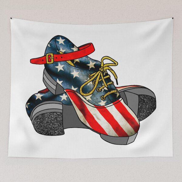 Item preview, USA Irish Dance Shoes | America Stars Stripes Flag Jig Shoes designed and sold by theBlueKazoo.